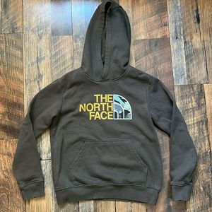 The North Face hoodie Youth size Medium. Army green color. Excellent condition